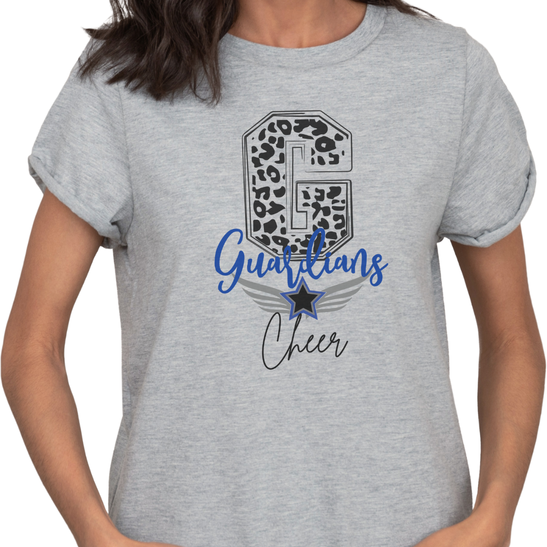 Guardians Cheer Leopard Print Tee