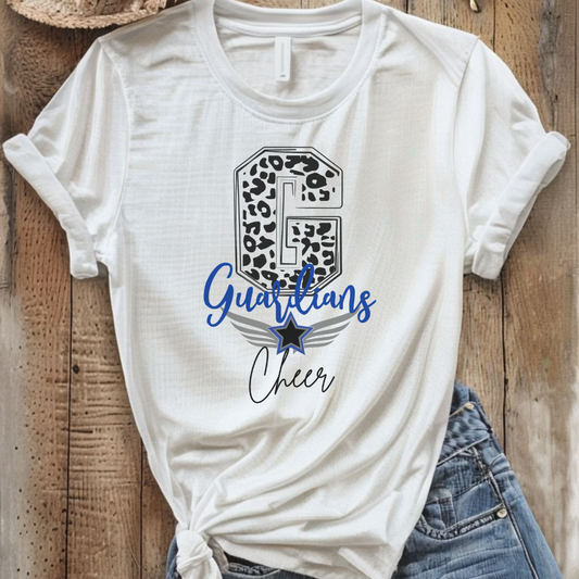 Guardians Cheer Leopard Print Tee