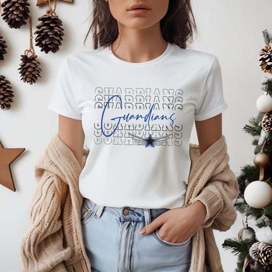 Guardian Script Tee, Football, Cheer, Clay PAL Logo