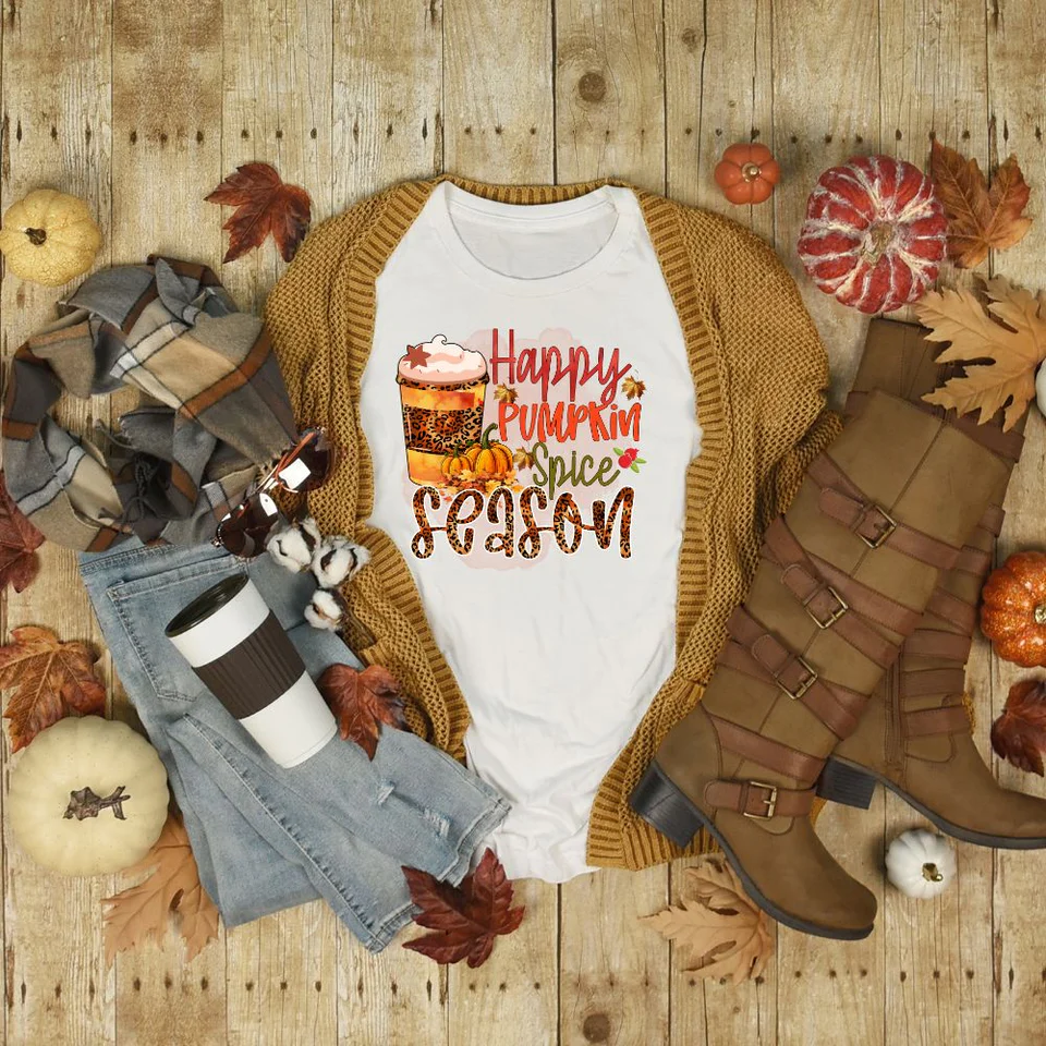 Happy Pumpkin Spice Season Oversized Unisex T-shirt