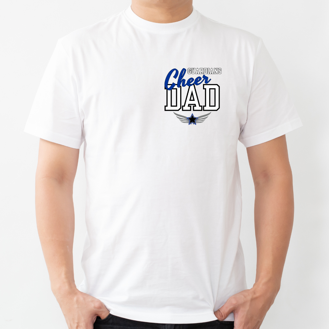 Guardians Cheer Dad T-Shirt – Funny Double-Sided Design