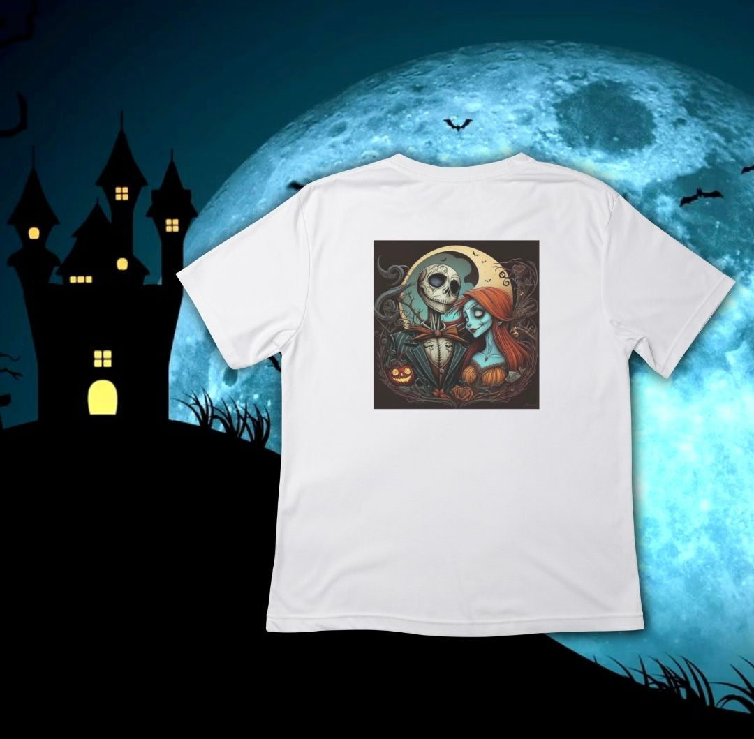Nightmare Before Christmas, Jack & Sally Unisex Cotton Tshirt