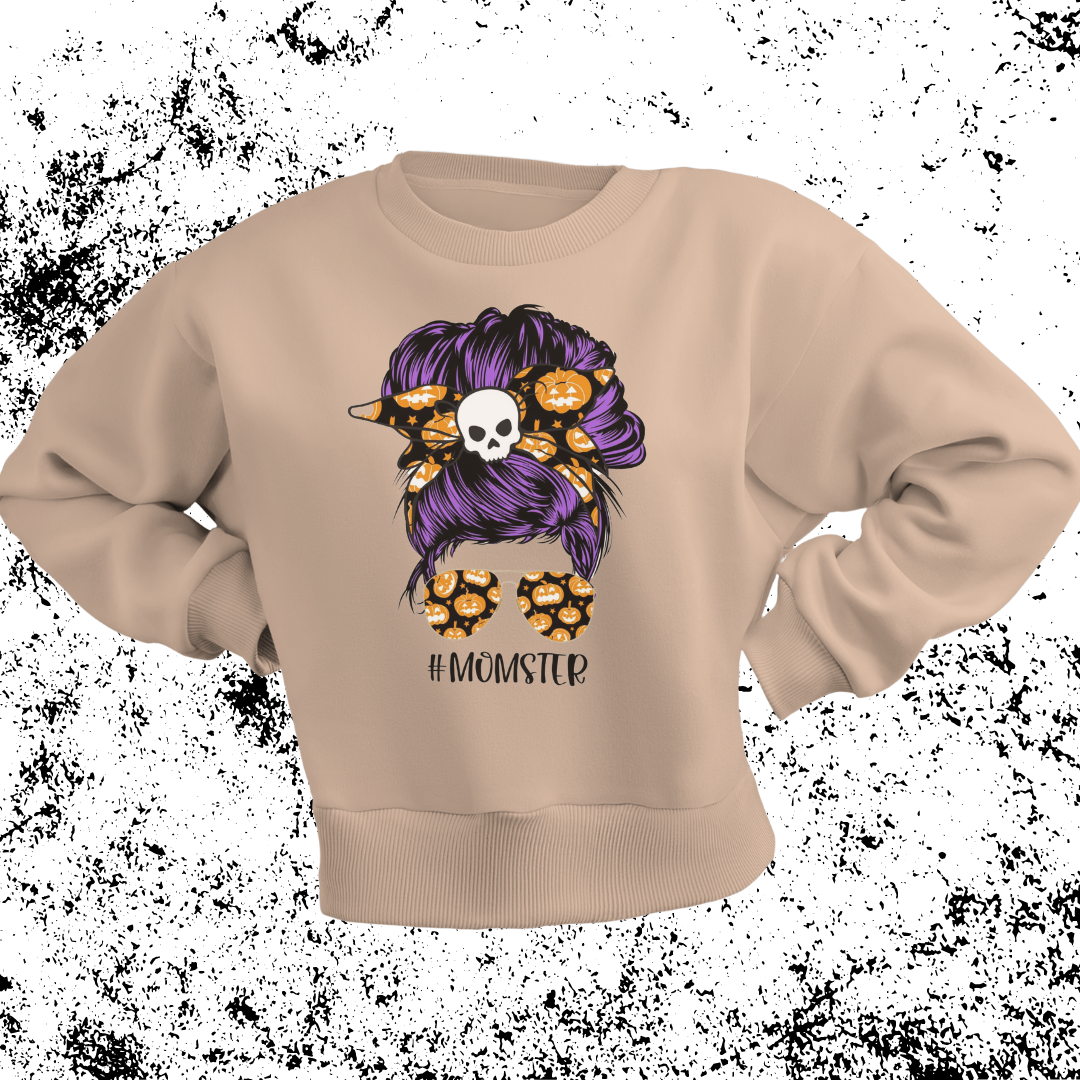 Funny Momster T-Shirt, Messy Bun, Mom, Sunglasses