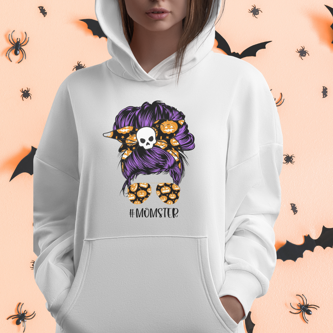 Funny Momster T-Shirt, Messy Bun, Mom, Sunglasses